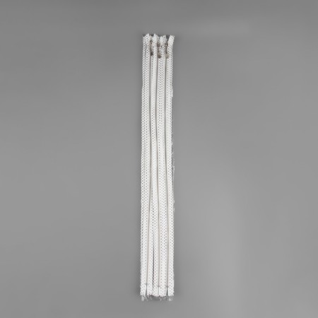 Metal zipper, No. 3, non -proceeding, automatic lock, 60 cm, white/nickel color-3