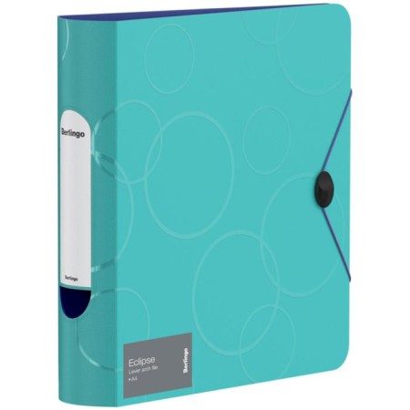 A4 80mm reception folder "Eclipse", 2500MKM, plastic (polypho), round/roots, elastic band, intra-corta