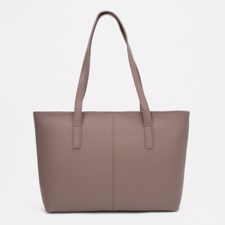 Zipper bag with lightning, dark beige color