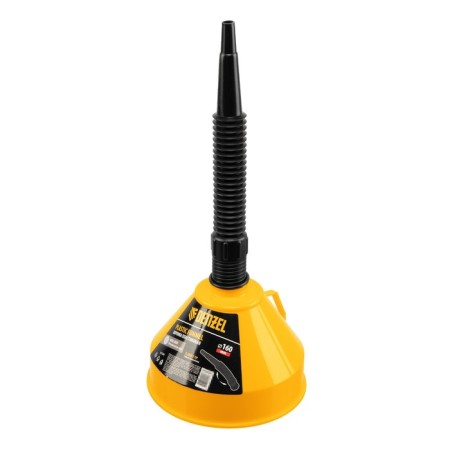 Plastic funnel Denzel, 160 mm with a metal sieve and a flexible tip-1