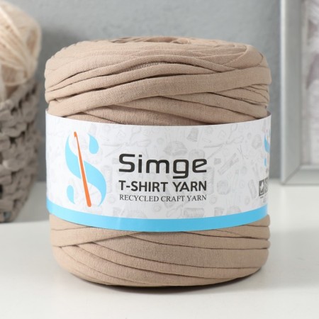 Knitted yarn secondary 90% cotton, 10% p/e, 100m/450 ± 50 g (cappuccino) mix-1