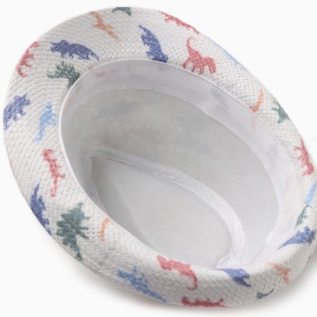 Hat for boys "dinosaurics" Minaku, rr 52-54, col. white-3