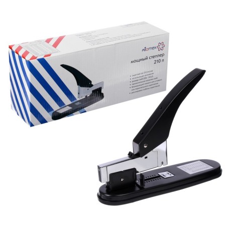 Stapler Powerful 210 sheets, Attomex, brackets 23/6-23/23, black