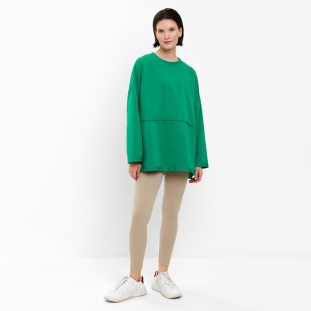 Female sweatshirt Minaku: Casual Collection Color Green, Rr. 48-1