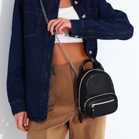 Bag Cross-Bodi Medvedkovo with a zipper, black color-9