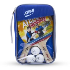 A set for table tennis ATEMI Hobby SM: 2 rackets, 3 goals, cover