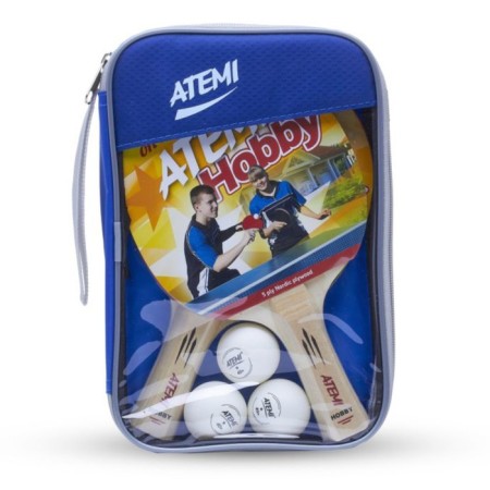 A set for table tennis ATEMI Hobby SM: 2 rackets, 3 goals, cover