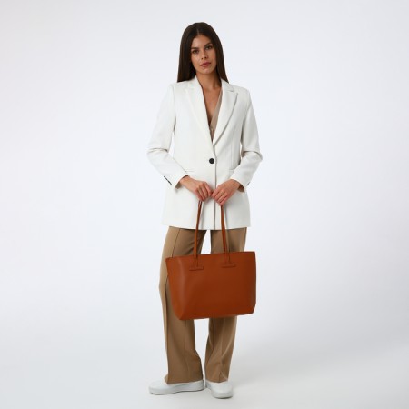 Zipper bag with lightning, terracotta color-8