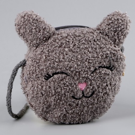 Children's soft "Bunny" Bag, 15*13 cm, gray color-2