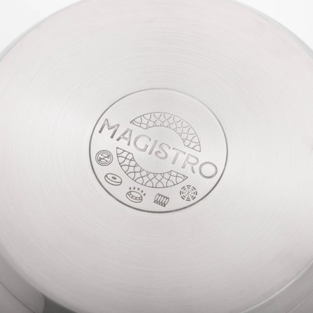 Magistro Klimena stainless steel pan, 4.6 l, lid-durtered, plum nose, capsule, induction-6