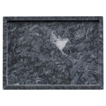Bergenson Bjorn Marm tray, black marble, 28x20 cm, color black marble-4