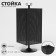 Perforated collapsible stand, 4 sides, spinning, 27 × 27 × 63 cm, black matte color