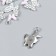 Decor for creativity metal, enamel, rhinestones "Two butterflies" silver, pink 1.4x2.2 cm