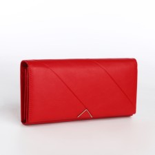 Women's wallet on magnet, red color