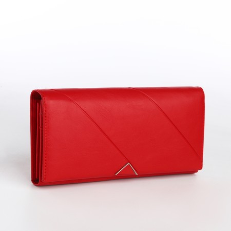 Women's wallet on magnet, red color