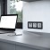 Frame W0032608, 3 Platinum sockets, black aluminum