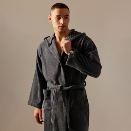 Terry robe with a hood of men's SL Home: Basic "Grig Sandra", size L, 100% cotton, 420 g/m2 9849-2