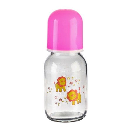 A bottle for feeding, a classic throat, 120 ml., From 0 months, glass, color mix-9
