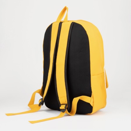 Youth backpack on lightning from textiles, 2 pockets, yellow color-1