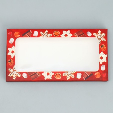 Box for chocolate "Magic moments", with a window, 17.3 x 8.8 x 1.5 cm, New Year-3