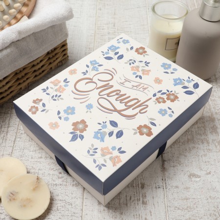 Set of terry napkins "Blue flowers" 30x30 cm -5pcs, 100% HL, 340g/m2-3