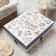 Set of terry napkins "Blue flowers" 30x30 cm -5pcs, 100% HL, 340g/m2