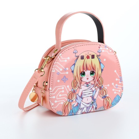 Bag's bag with lightning, coral color