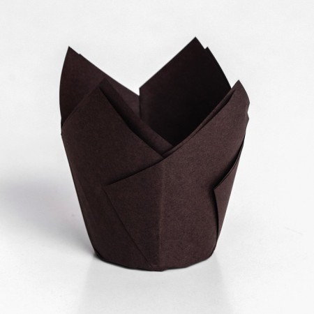 Baking form "tulip", brown, 5 x 8 cm (set 200pc)-1