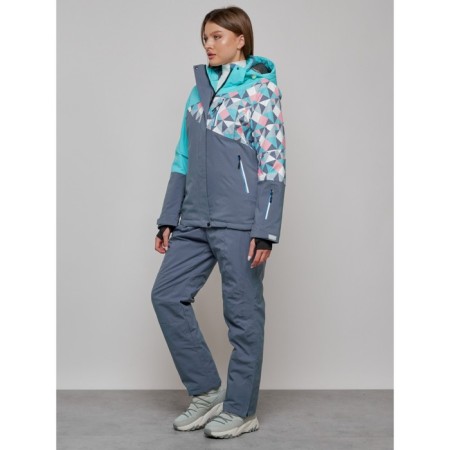 Ski suit, size 44, turquoise color-1