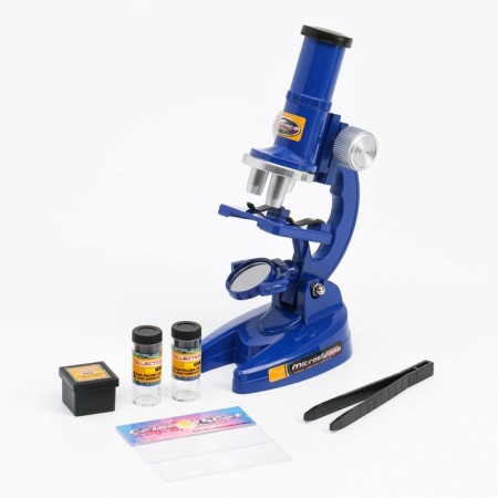 Microscope, increase in an increase of 450x, 200x, 100x, blue-6