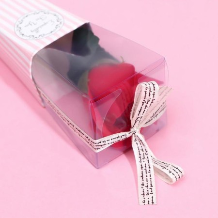 Soap rose, red in cardboard, 1 pc.-1