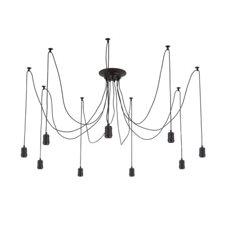 Chandelier "Edison", 9x75W E27, black 26x26x13.5 cm