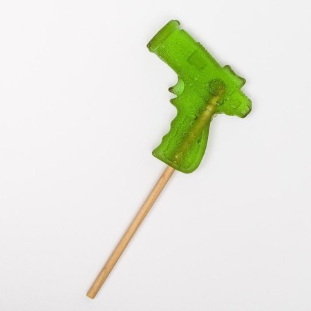Caramel on a stick "Pistol" Green, 45g-1