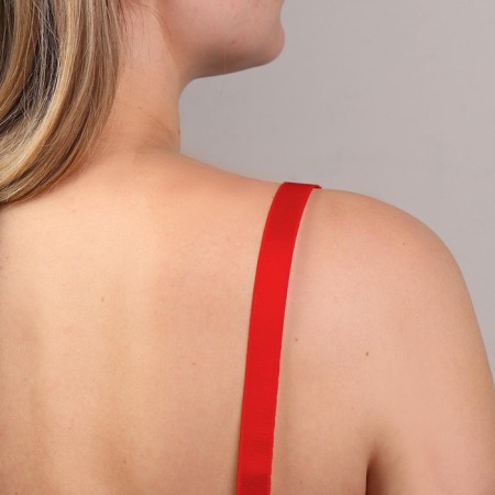 Glaps for straps, shiny, 15 mm, 10 ± 0.5 m, red color-1