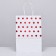 Crafts with red embossing, round handle, white, 15 x 21 x 8 cm, 120 g