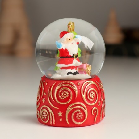 Souvenir Polystone Water Ball "Snow Patterns with the character" MIX 4.5x4.5x6.8 cm-3