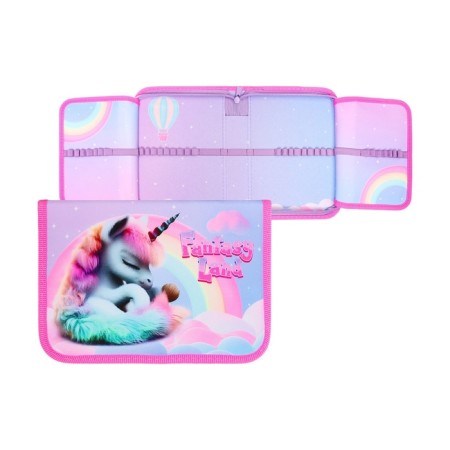 Penal 1 section, 140 x 200 x 40 mm, 2 folding strips, fabric, PCT 09-20 "Safir Unicorns"