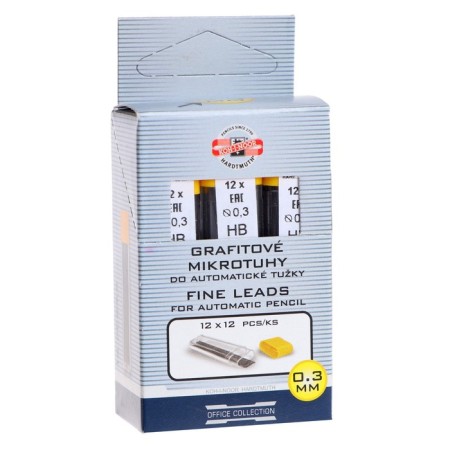 Grifles for mechanical pencils 0.3 mm, KOH-I-NOOR 4132 NV, 12 pieces, in case-4