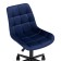 Computer chair Chester Metal/velor, black/blue 49x60x84 cm