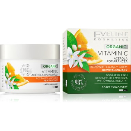 Eveline Organic face cream, auditing, day/night, vitamin C, 50 ml