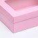 The box is folding, the lid is, with the window, the pink, 24 x 17 x 8 cm