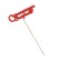 Topper "Happy March 8" Red 12.5x4.5cm give beautifully