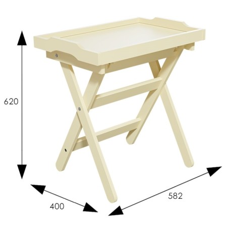Journal table with tray Lotus, 582x400x620, Oak Shampan-1