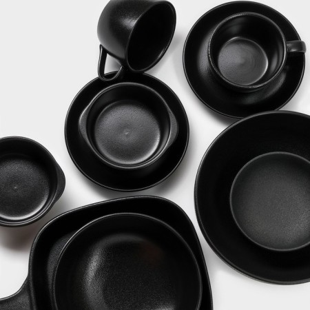 Ceramic coffee magistro Carbon Ceramic Ceramic, 4 items: a cup of 200 ml, a saucer d = 14.5 cm-10