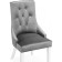 Wooden chair Elegance array of gvee/fabric, white/gray 52x58x96 cm