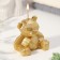 Candle decorative bear-border 7cm, golden