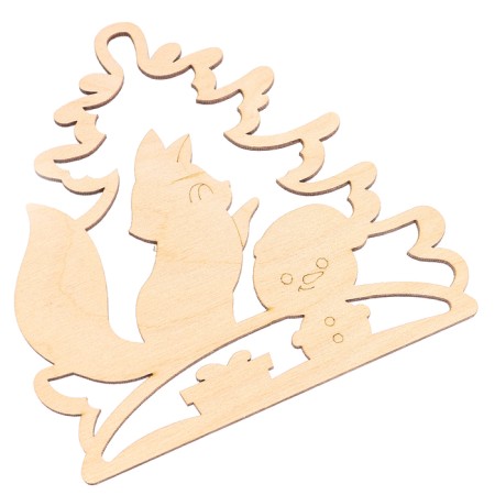 New Year's set for creativity. Wood painting "New Year! Christmas tree "-6
