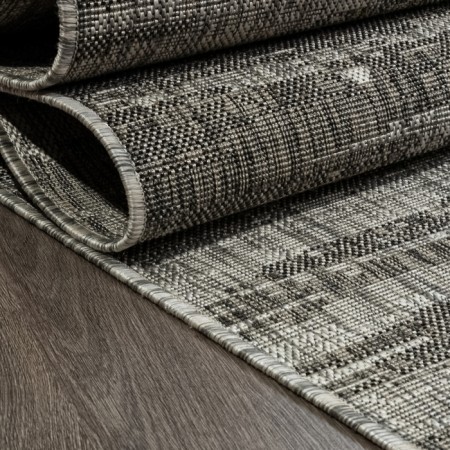 Rectangular carpet Merinos Kair, size 200x390 cm, Gray color-3