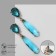 Earrings with Cleo rhinestones rain, blue color in gold