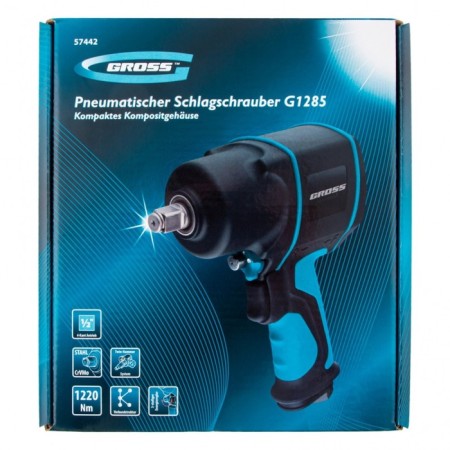 Pneumonskoire percussion Gross G1285, 1/2 ", Twinhammer, Composite, 6500 rpm, 1220NM-6